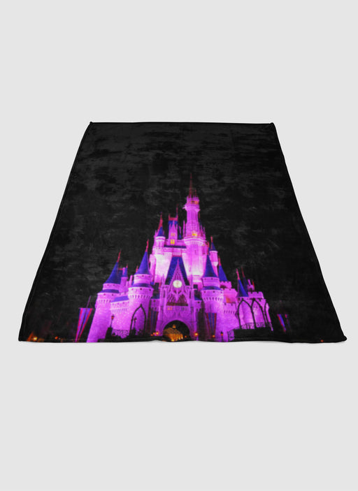 Disney Castle Holiday Night Lights soft fleece blanket