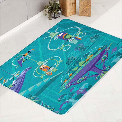 DISNEY ENCHANTED TIKI ROOM 2 bath rugs