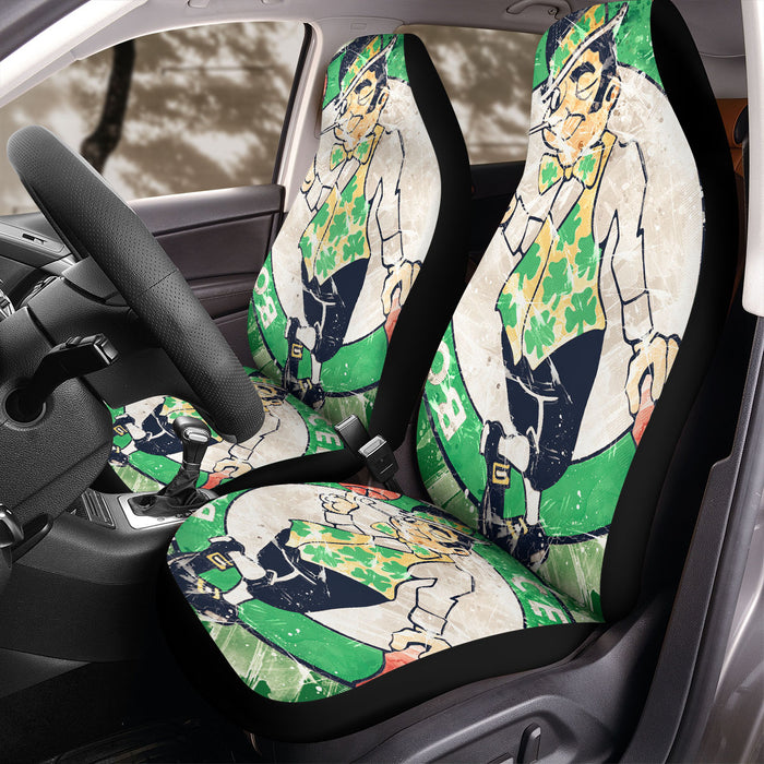 celtics grunge logo green nba Car Seat Covers