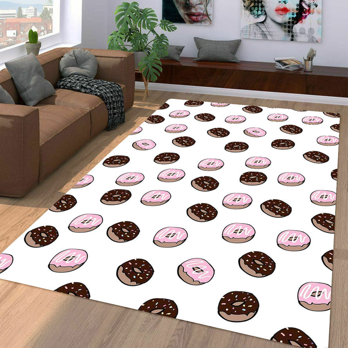 chocolate and strawberry donuts Living room carpet rugs