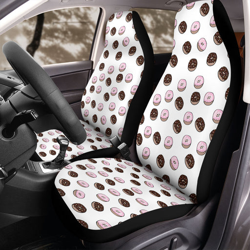 chocolate and strawberry donuts Car Seat Covers