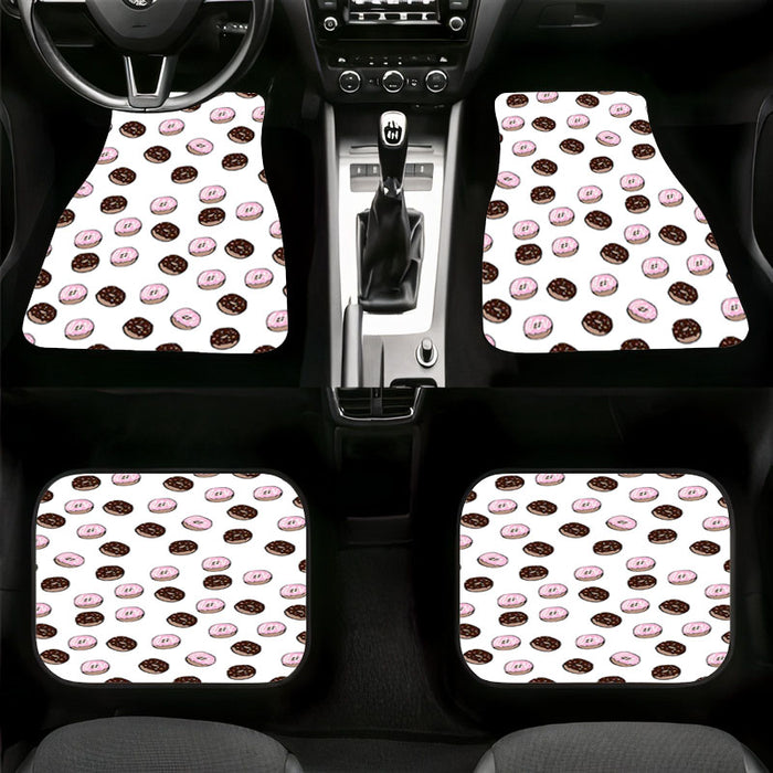 chocolate and strawberry donuts Car floor mats Universal fit