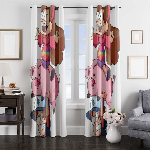 character gravity falls window curtains