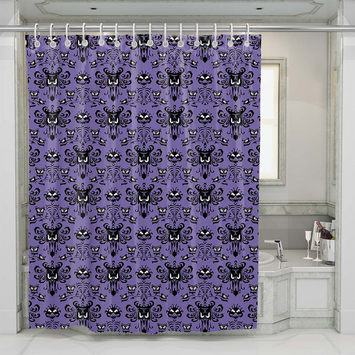 disney haunted mansion logo shower curtains