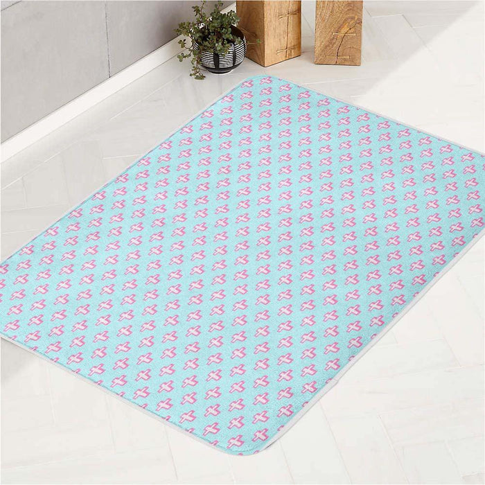 christ little sign pattern bath rugs