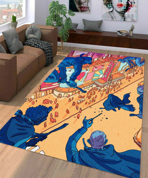 character harry potter flying Living room carpet rugs