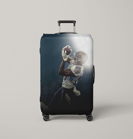 catch the ball player nfl Luggage Covers | Suitcase