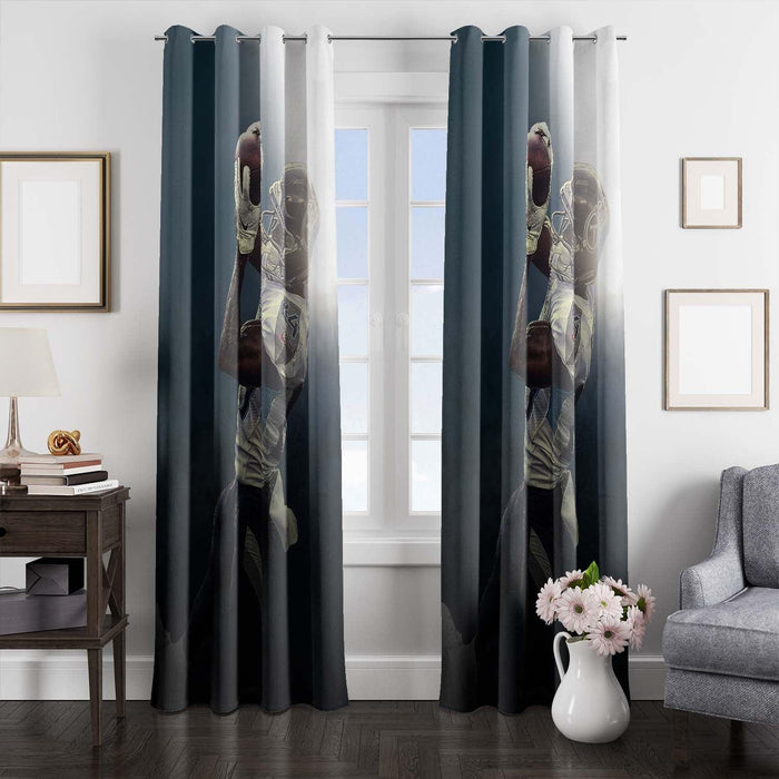 catch the ball player nfl window Curtain