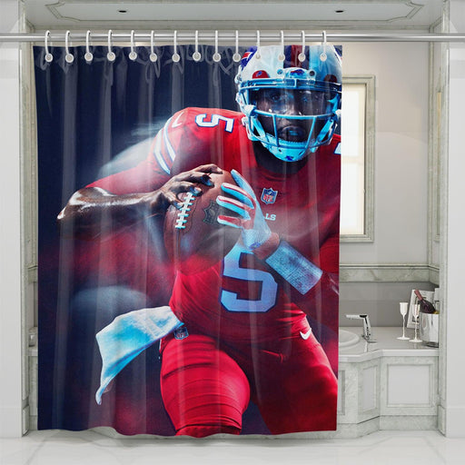 catching the ball nfl shower curtains