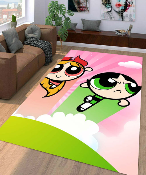 character of the powerpuff girls Living room carpet rugs