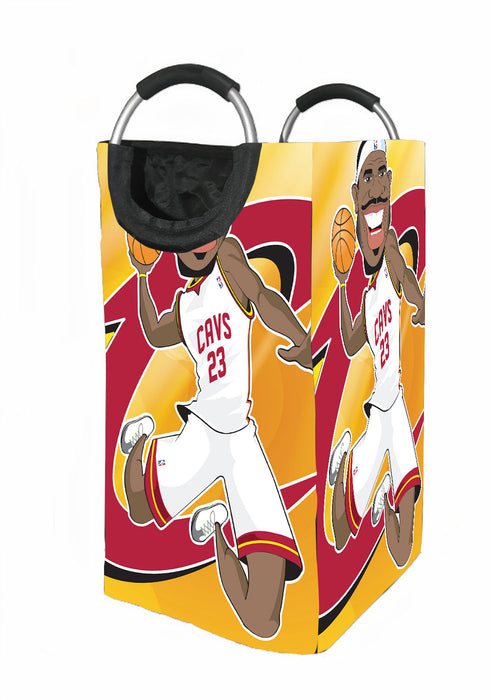 cavaliers player cartoon Laundry Hamper | Laundry Basket