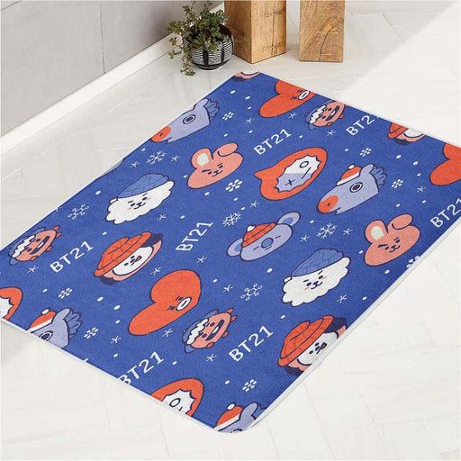 christmas with universtar BT21 bangtan boys bath rugs