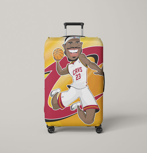 cavaliers player cartoon Luggage Covers | Suitcase