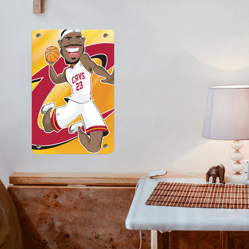 cavaliers player cartoon Poster Metal print wall art