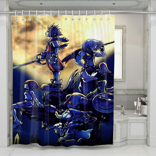 disney kingdom hearts game shower curtains