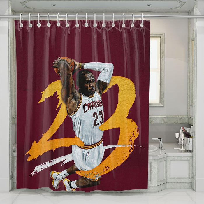 cavaliers twenty three player shower curtains