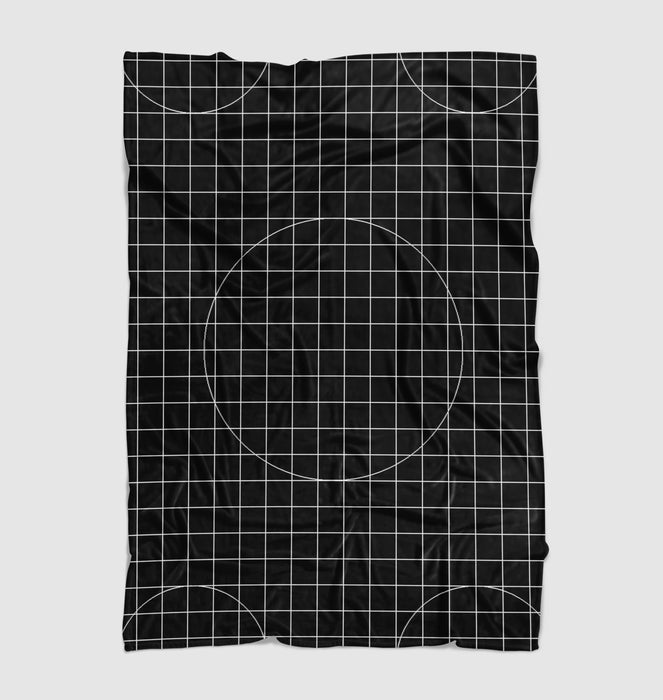 circle and line in the darkness Ultra soft fleece blanket