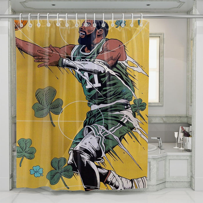 celtics best player art shower curtains