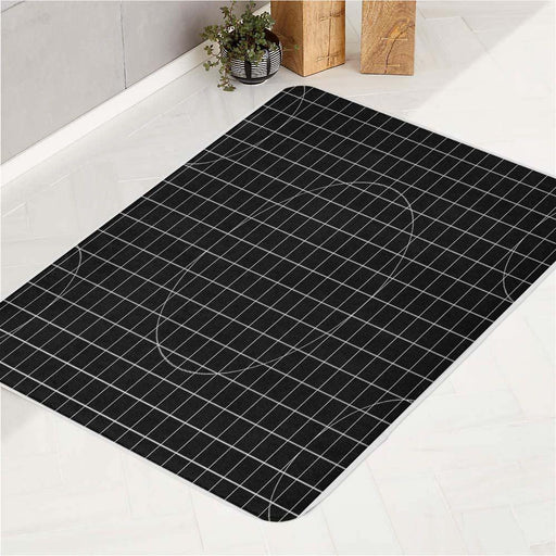 circle and line in the darkness bath rugs