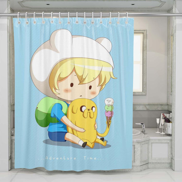 chibi adventure time shower curtains