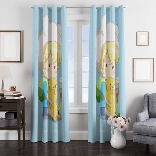 chibi adventure time window curtains