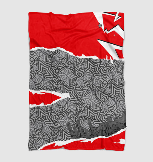 city and stars akira concept art Ultra soft fleece blanket