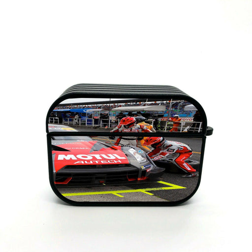 changing the wheels of car racing motul airpod case