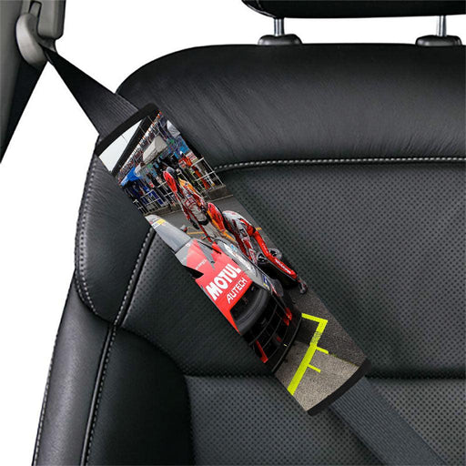 changing the wheels of car racing motul Car seat belt cover - Grovycase