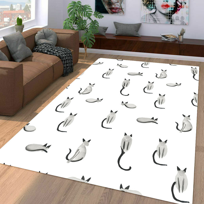 civet cats monochrome Living room carpet rugs