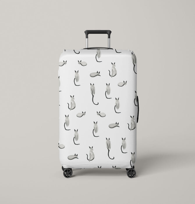 civet cats monochrome Luggage Cover | suitcase