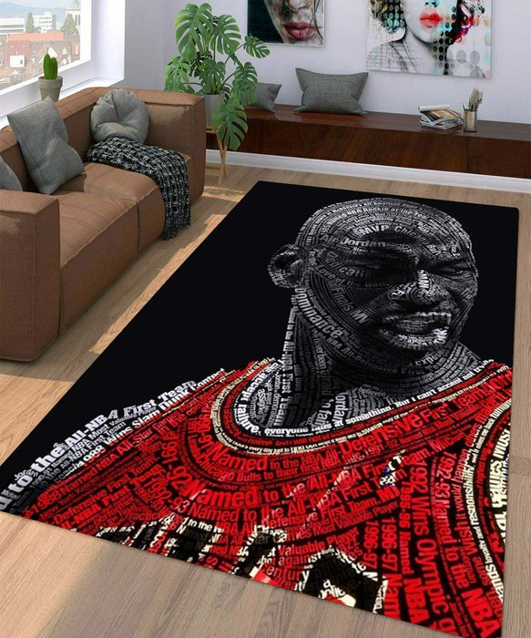 chicago bulls player Living room carpet rugs