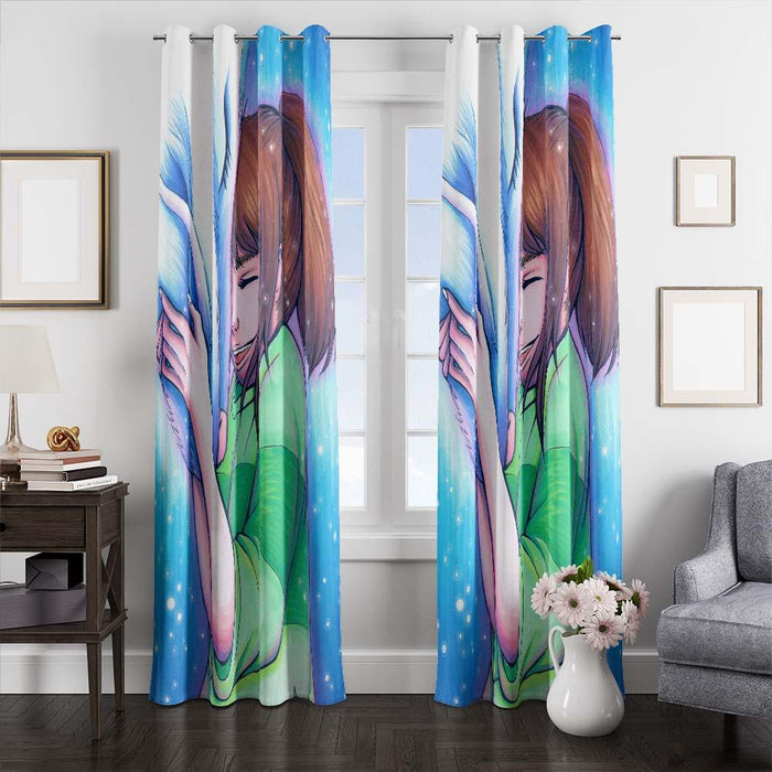 chihiro and haku window curtains