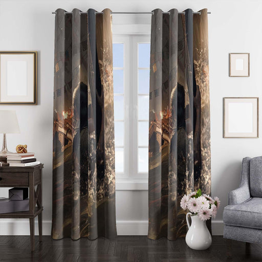 chaos city tomb raider scene window Curtain