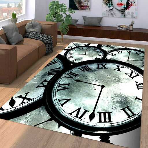 clocks ticking steins gate Living room carpet rugs