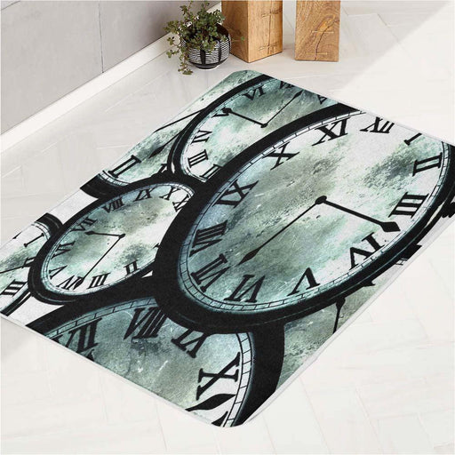 clocks ticking steins gate bath rugs