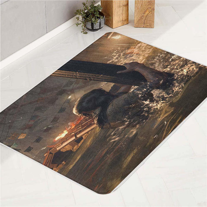 chaos city tomb raider scene bath rugs