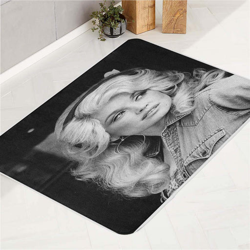 Dolly Parton bw 1 bath rugs