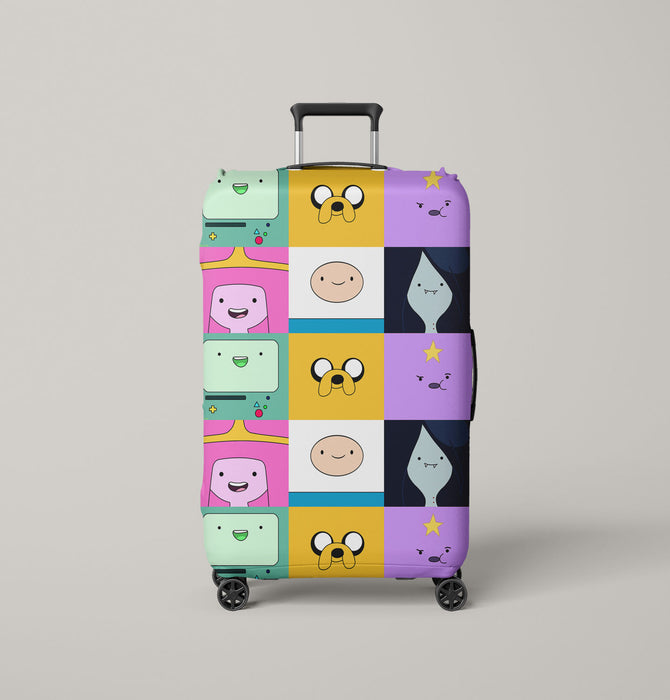 close up face adventure time Luggage Cover | suitcase