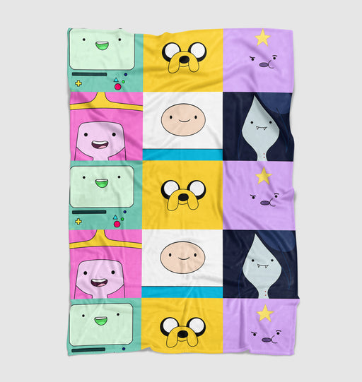 close up face adventure time Ultra soft fleece blanket