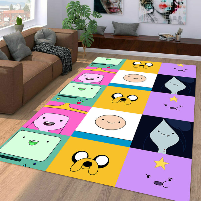 close up face adventure time Living room carpet rugs