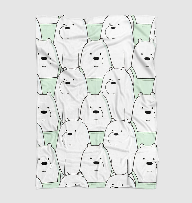 clothes white bear we bare bears Ultra soft fleece blanket