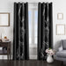 chicago bulls black and white window Curtain