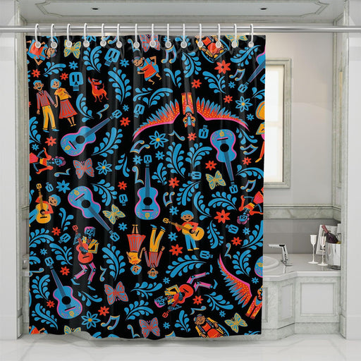 coco disney movie singing stuff shower curtains