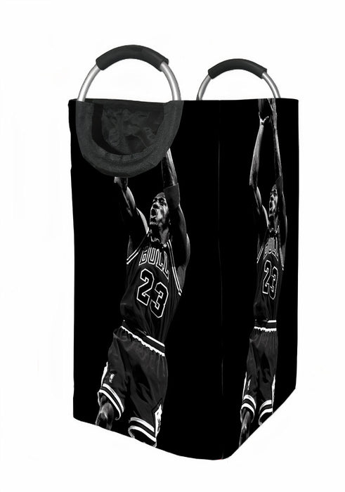 chicago bulls black and white Laundry Hamper | Laundry Basket