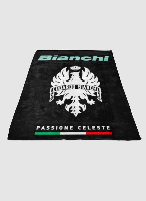 Eddardo Bianchi Passione Celeste soft fleece blanket