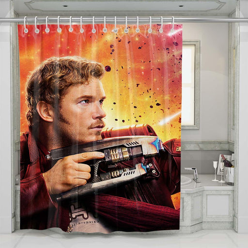 chris pratt guardian of the galaxy shower curtains