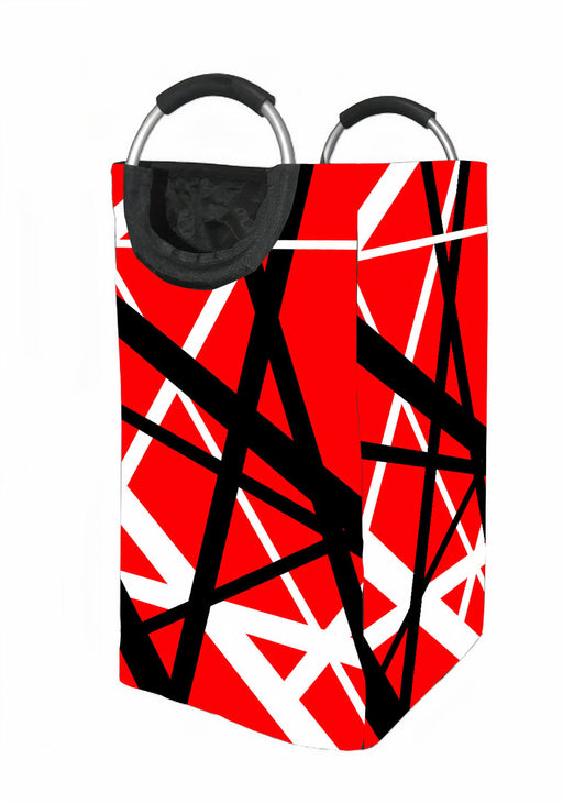 eddie van halen guitar stripes Laundry Hamper | Laundry Basket