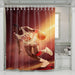 chicago bulls orange vibe shower curtains