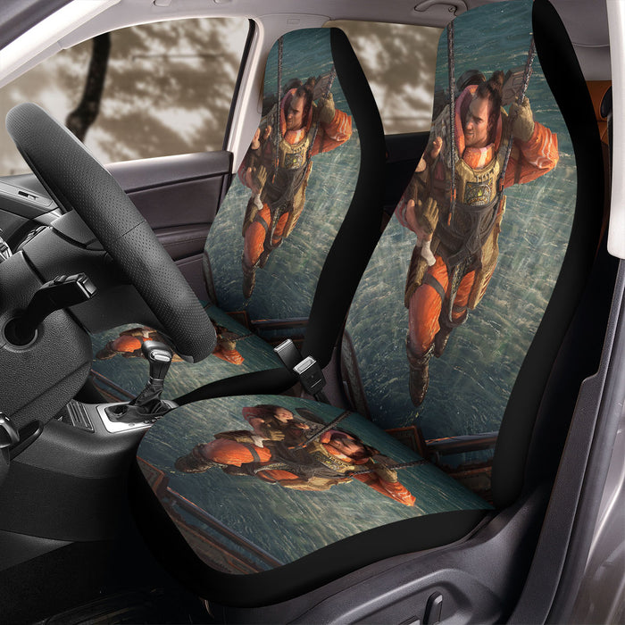 child and gibraltar above the sea Car Seat Covers