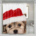 christmas dog shower curtains